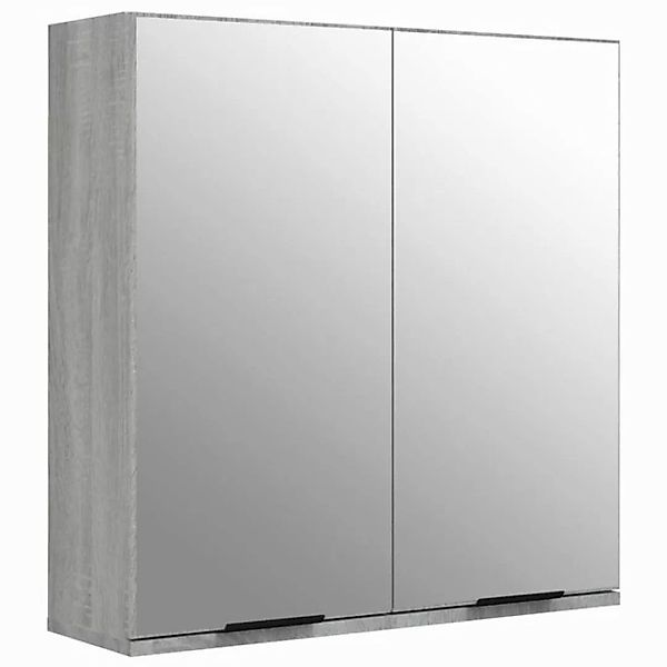 vidaXL Badezimmerspiegelschrank Bad-Spiegelschrank Grau Sonoma 64x20x67 cm günstig online kaufen