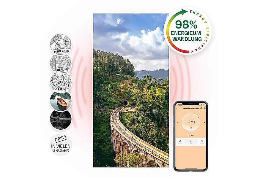 Klarstein Heizkörper Wonderwall Air Art Smart 700W, elektrische Infrarothei günstig online kaufen