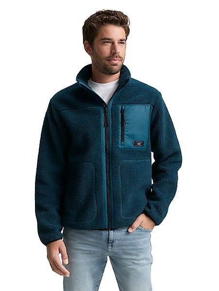 TOM TAILOR Denim Fleecejacke mit Logo günstig online kaufen
