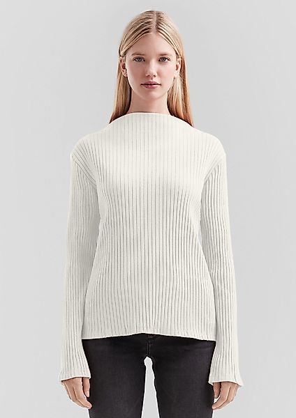 QS Langarmshirt T-Shirt Geripptes Langarmshirt mit günstig online kaufen