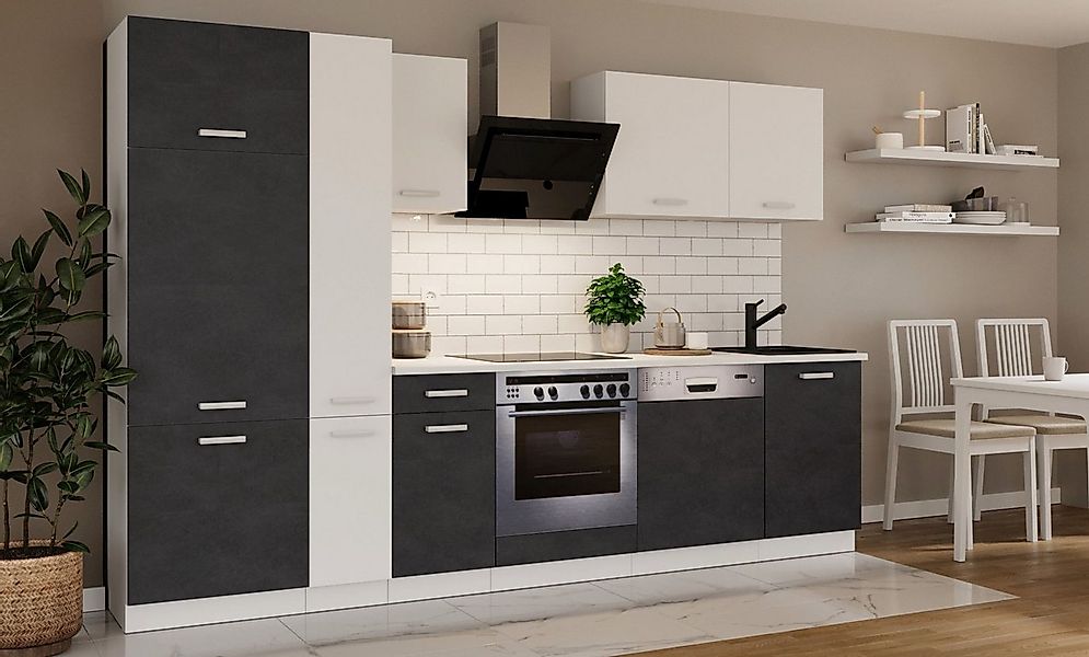 Küchen-Preisbombe Küchenzeile Toni 300 cm Küche Küchenblock Singleküche Ein günstig online kaufen