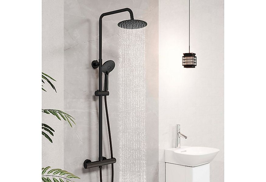Aica Sanitär Duschsystem Thermostat Duscharmatur Regendusche Duschset mit H günstig online kaufen