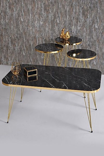 en.casa Couchtisch (4-St., 1 Couchtisch + 3 Satztische), 4-teiliges Set, go günstig online kaufen