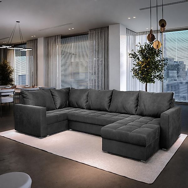 Masseno Ecksofa LORIVO mit Schlaffunktion U-Form, günstig online kaufen