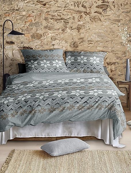 Janine Bettwäsche Biber 1 Deckenbezug 135x200 cm + 1 Kissenbezug 80x80 cm j günstig online kaufen