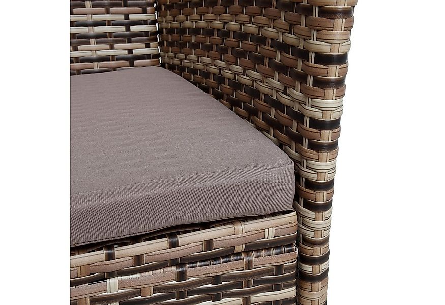 ESTEXO Gartenbank Rattan Gartenmöbel 2-Sitzer Polyrattan Sitzbank Sitzkisse günstig online kaufen