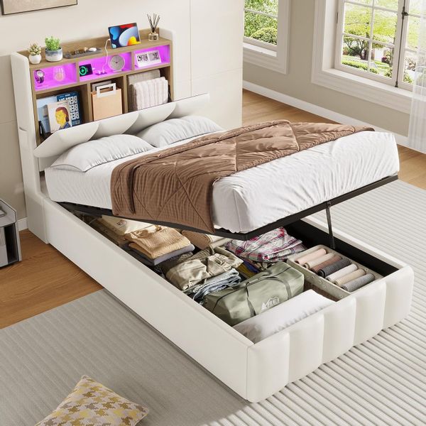 KIMENICH Polsterbett mit LED Beleuchtung und günstig online kaufen