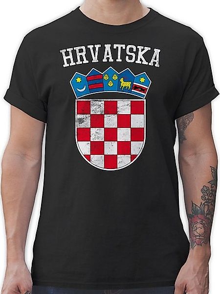 Shirtracer T-Shirt Kroatien Wappen Hrvatska Krotatisch 2026 Fussball WM Fan günstig online kaufen