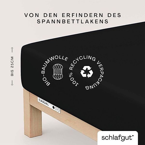 Schlafgut Spannbettlaken »CASUAL u.a. in Gr. 90x200, 140x200 oder 180x200 c günstig online kaufen