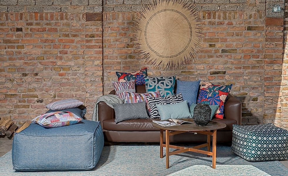 H.O.C.K. Dekokissen "Hugo" mit trendigem Muster, Kissenhülle mit Füllung, 1 günstig online kaufen