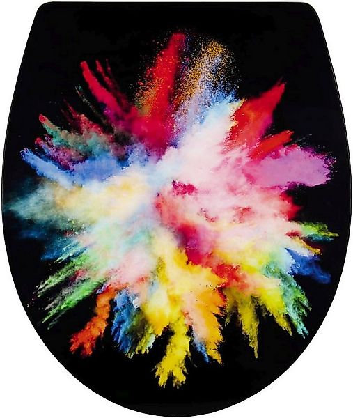 Sitzplatz WC-Sitz Farbrausch, mit Absenkautomatik, High Gloss Toilettendeck günstig online kaufen