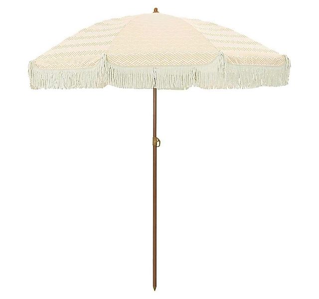 vidaXL Sonnenschirm Sonnenschirm Gelb und Weiß Ø 160 x 195 cm Stahl günstig online kaufen