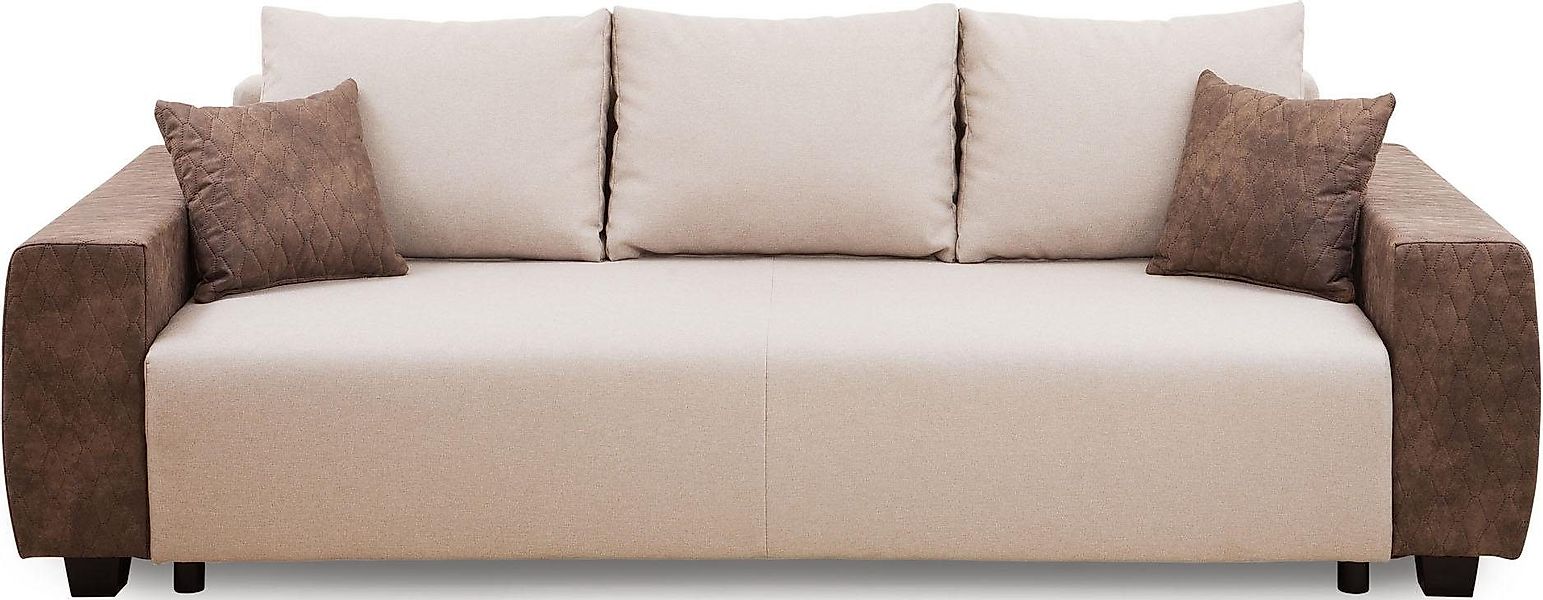 Home affaire Schlafsofa "Bella, B: 241 cm, Liegefl. 142x194 cm", mit Bettfu günstig online kaufen
