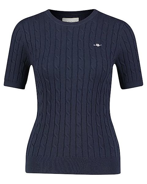 Gant Strickpullover Damen Strickpullover STRETCH COTTON CABLE C-NECK (1-tlg günstig online kaufen