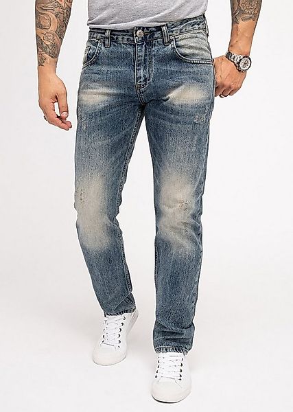 Indumentum Regular-fit-Jeans Herren Jeans Stonewashed Blau IR-500 günstig online kaufen
