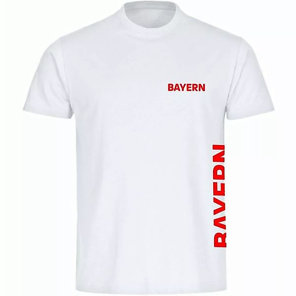 multifanshop T-Shirt Herren Bayern - Brust & Seite - Männer günstig online kaufen