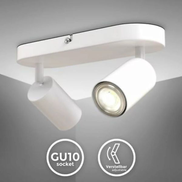 B.K.Licht LED Spotleuchte schwenkbar Retro weiß GU10 Deckenlampe Flur Schla günstig online kaufen