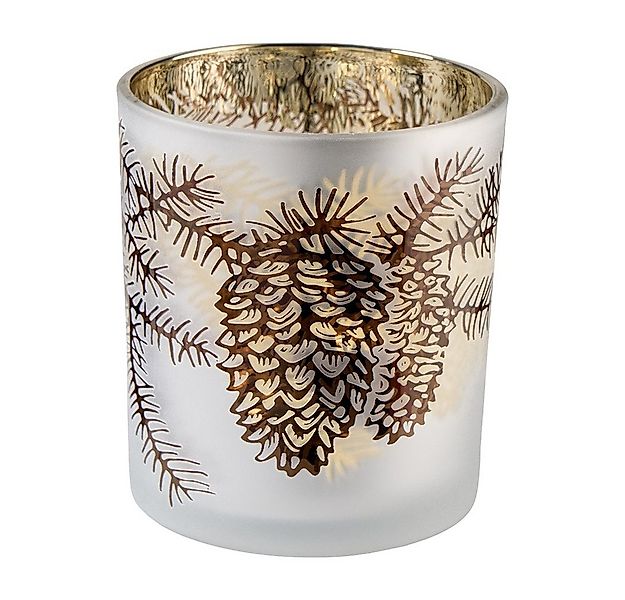 Florissima Windlicht Glas Windlicht Teelichthalter Cone 8,8 x 10 cm Zapfen günstig online kaufen