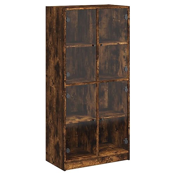vidaXL Highboard mit Türen Räuchereiche 68x37x142 cm Holzwerkstoff 3295861 günstig online kaufen