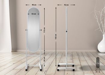 CLP Standspiegel Nane Oval, mit Laufrollen günstig online kaufen