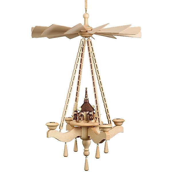 Volkskunstwerkstatt Unger Weihnachtspyramide Deckenpyramide 65cm,Seiffener günstig online kaufen