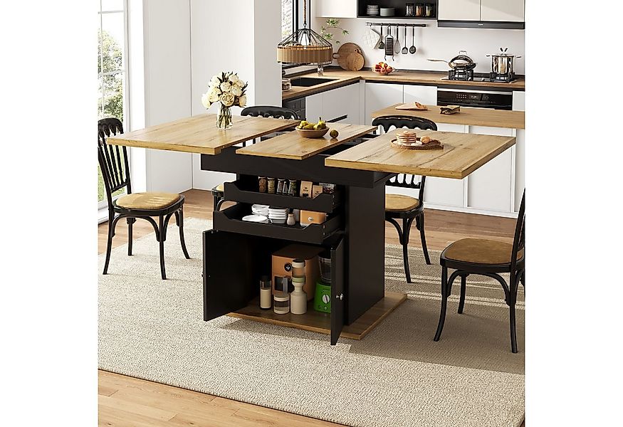 HAUSS SPOLE Esstisch mit Schubladen,Ausziehbarer Küchentisch Wohnzimmertisc günstig online kaufen