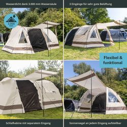 Skandika Tunnelzelt Campingzelt, Familienzelt, Kambo 6, günstig online kaufen