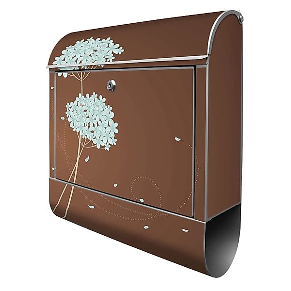 Banjado Design Briefkasten Silber Pulverbeschichtet 39x47x14cm 2 Schlüssel günstig online kaufen