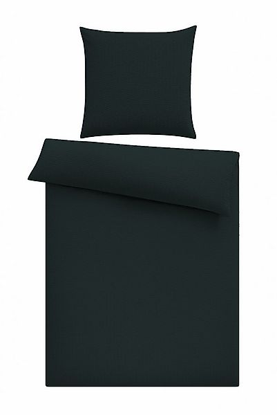 One Home Bettwäsche Seersucker Uni, Seersucker, 4 teilig, Sommer, weich, kü günstig online kaufen