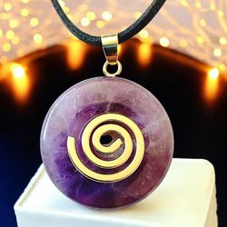 Steinfixx® Lange Kette echter Edelsteindonut 30 günstig online kaufen