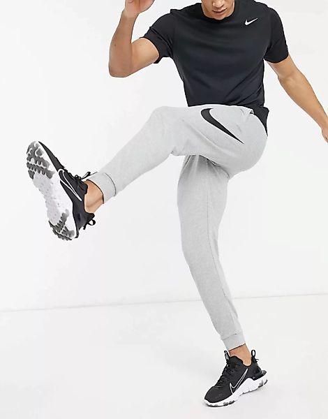 Nike Training – Jogginghose in Grau mit Swoosh-Logo günstig online kaufen
