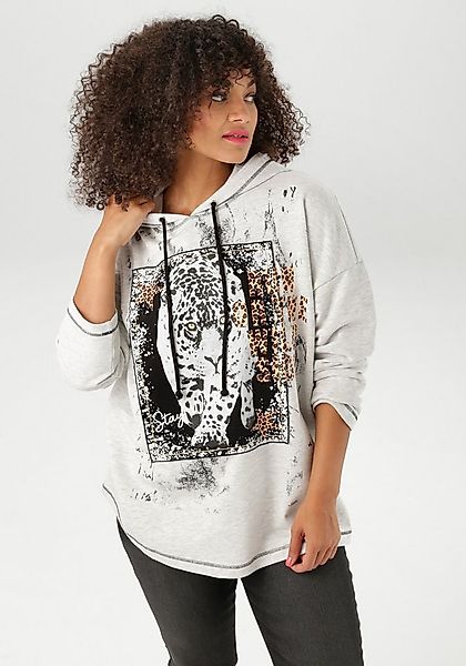 Aniston PLUS Sweatshirt mit großem Tigerprint - NEUE KOLLEKTION günstig online kaufen