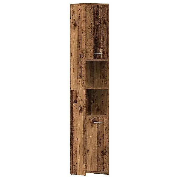 vidaXL Badschrank Altholz-Optik 30x30x183,5 cm Holzwerkstoff 859393 günstig online kaufen