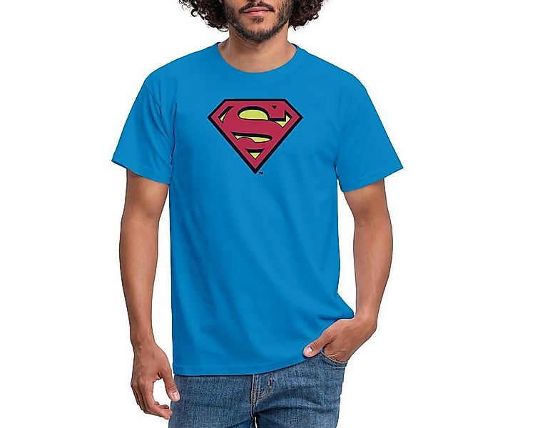 Spreadshirt T-Shirt DC Comics Superman Logo Original Karneval Männer T-Shir günstig online kaufen