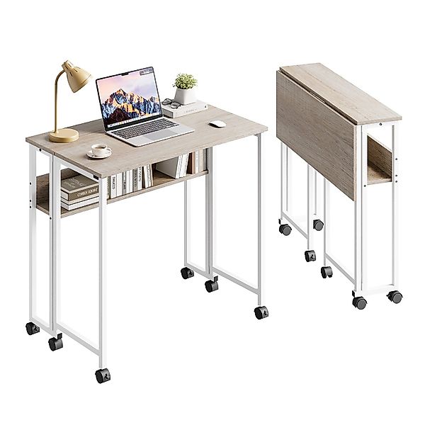 NAIMP Klapptisch Faltbar Schreibtisch Platzsparender Computertisch günstig online kaufen