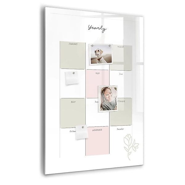 Tulup Beschreibbare Magnettafel Jahresplaner 70x100 cm Beschreibbare Magnet günstig online kaufen