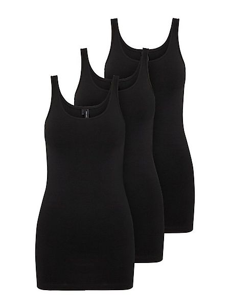 Vero Moda Tanktop Long Tank Top (3-tlg) (3 Stück) lang, elastische Baumwoll günstig online kaufen