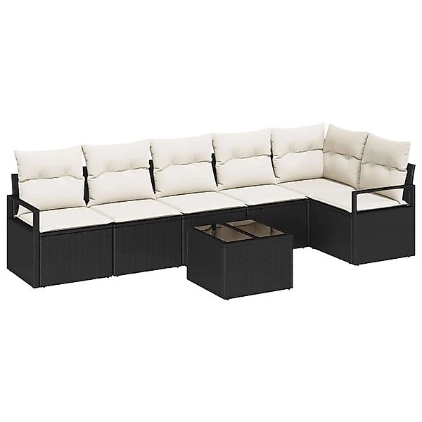 vidaXL 6-Teiliges Garten-Sofa Set mit Kissen Braun Poly Rattan 3346407 günstig online kaufen