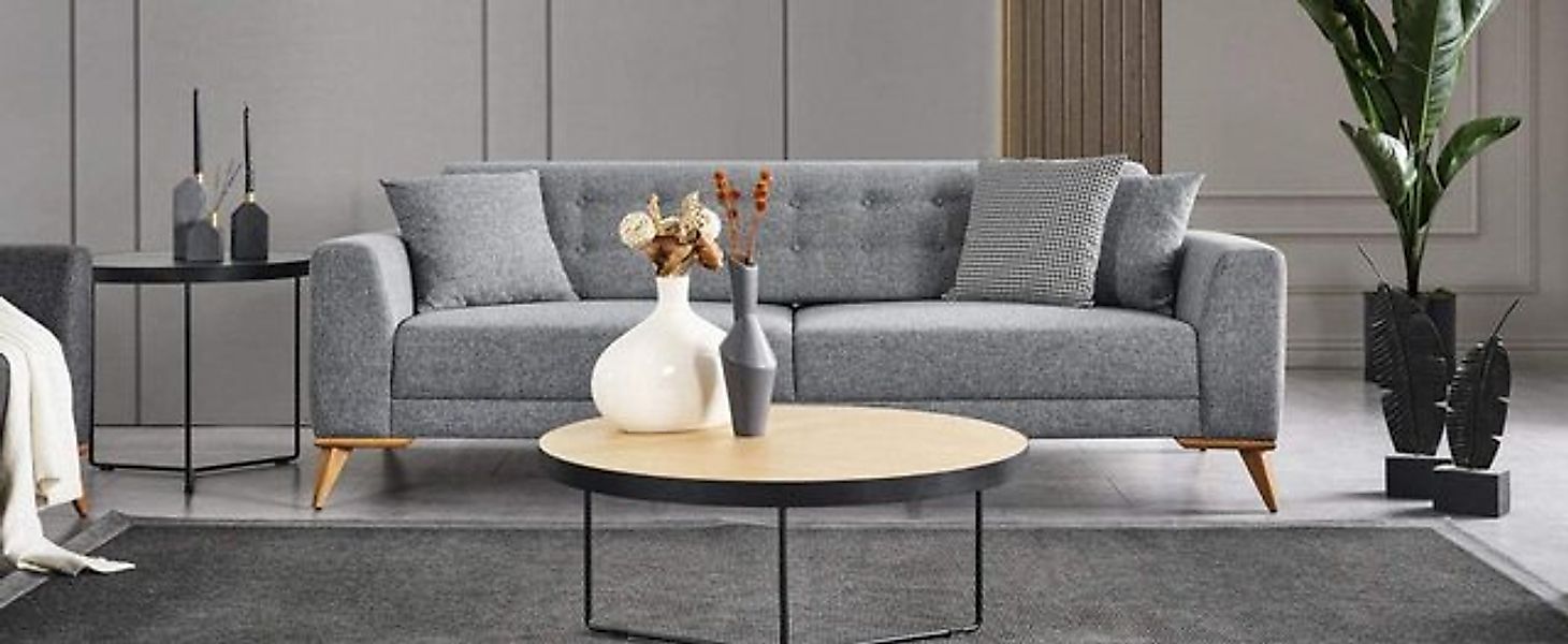 Xlmoebel Sofa Luxuriöses graues Drei-Sitzer-Sofa in modernem Stil für das, günstig online kaufen