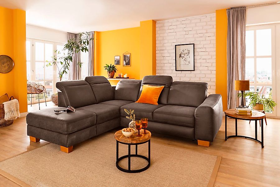 Home affaire Ecksofa »Dundee L-Form« wahlweise mit Kopfteilverstellung und günstig online kaufen