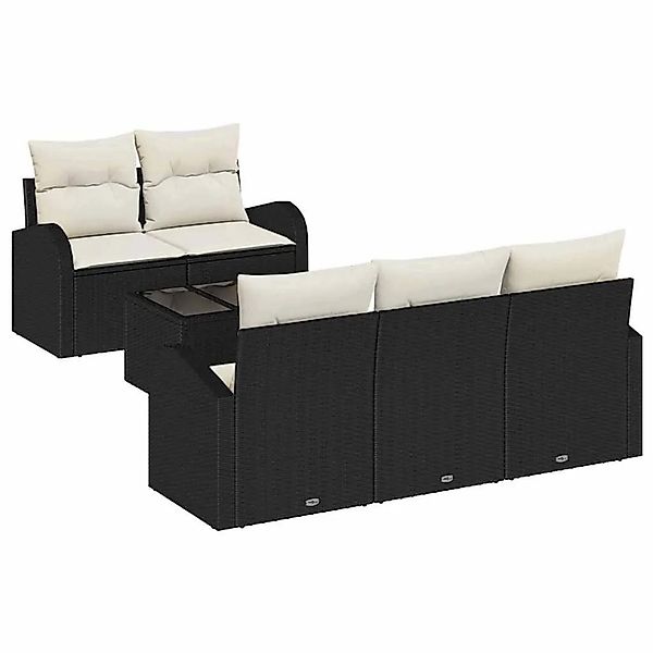 vidaXL Gartensofa-set Schwarz 55 x 55 x 37 cm Poly-Rattan 3345917 günstig online kaufen