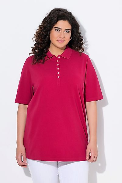 Ulla Popken T-Shirt Poloshirt Piqué Polokragen günstig online kaufen