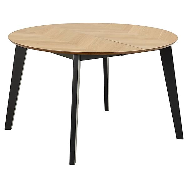 ebuy24 Georgetown Esstisch Ø120/198 cm inkl 2 Zusatzplatten Fischgräte Eich günstig online kaufen