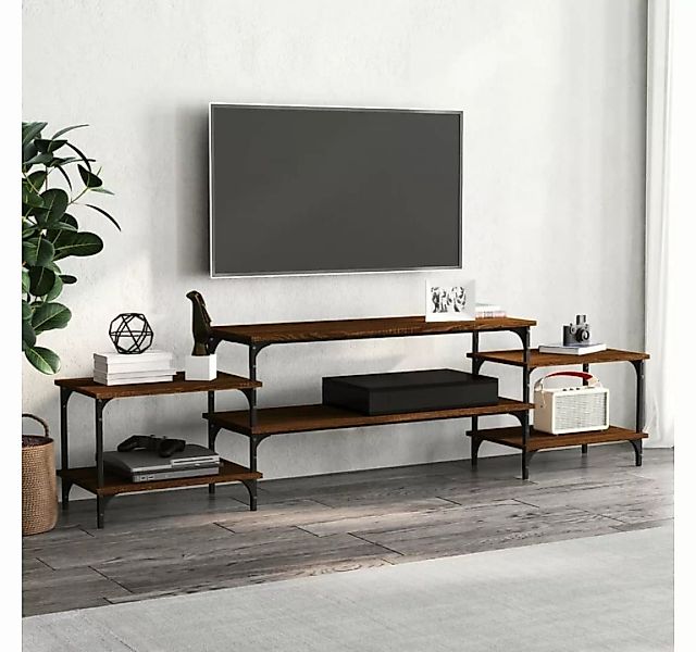 furnicato TV-Schrank Braun Eichen-Optik 197x35x52 cm Holzwerkstoff günstig online kaufen