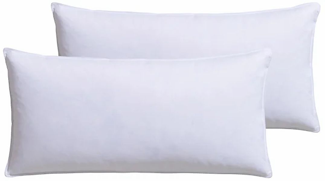 RIBECO Federkissen »Kopfkissen-Set Laram, Kissen mit Daunenanteil, in 40x80 günstig online kaufen
