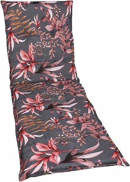 GO-DE Liegenauflage Blätter / Beeren anthrazit - Maße BxLxH ca.: 60 cm x 19 günstig online kaufen