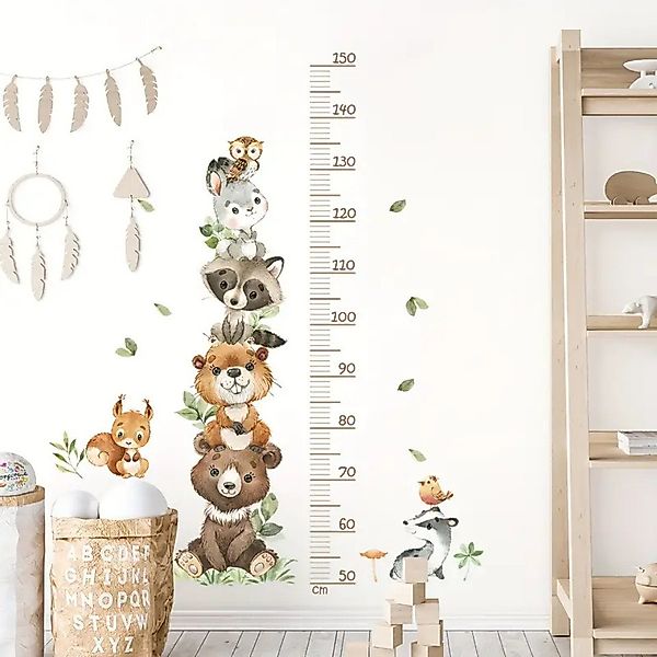 Montegoni Wandsticker Cartoon Tier Höhenmesser Wandsticker, Ideal für Kinde günstig online kaufen