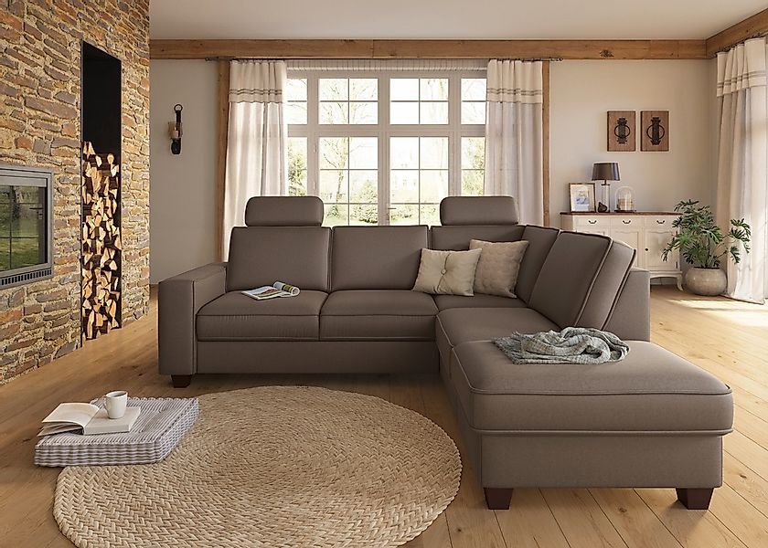 Home affaire Ecksofa »County L-Form«, (2 St.), wahlweise Ottomane links ode günstig online kaufen