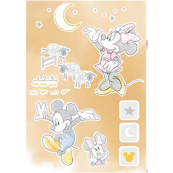Komar Wandtattoo "Mickey Counting Sheeps - Größe 50 x 70 cm" selbstklebend, günstig online kaufen