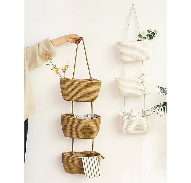 Coonoor Hängekorb 3 Etagen Hängender Wand Aufbewahrung Dekorative Blumenamp günstig online kaufen